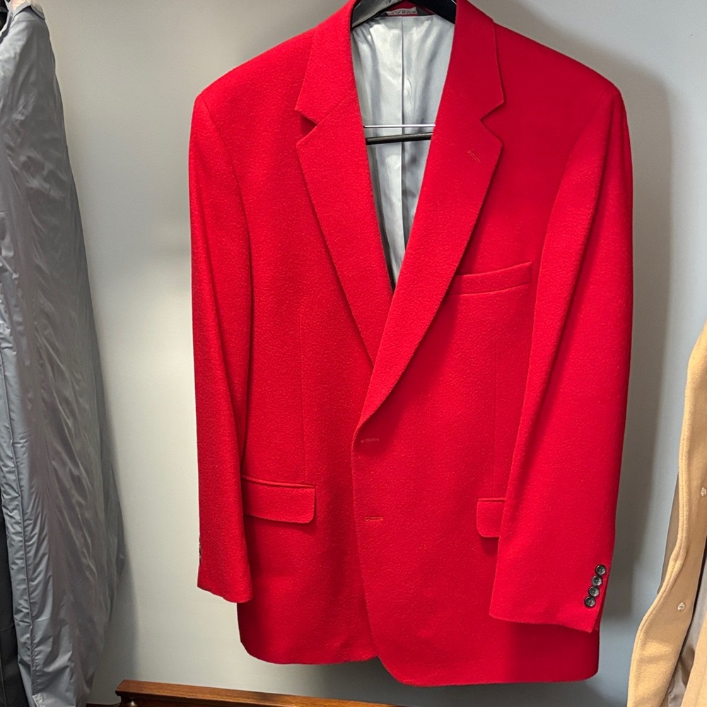 Jos. A. Bank Bright Red Men's Sport Coat - Single-Breasted